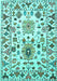 Machine Washable Abstract Turquoise Contemporary Area Rugs, wshcon1053turq