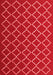 Trellis Red Modern Area Rugs