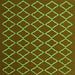 Round Machine Washable Trellis Green Modern Area Rugs, wshcon1054grn