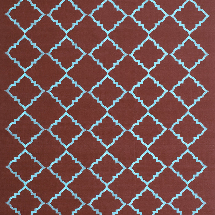 Machine Washable Trellis Light Blue Modern Rug, wshcon1054lblu