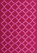 Machine Washable Trellis Pink Modern Rug, wshcon1054pnk