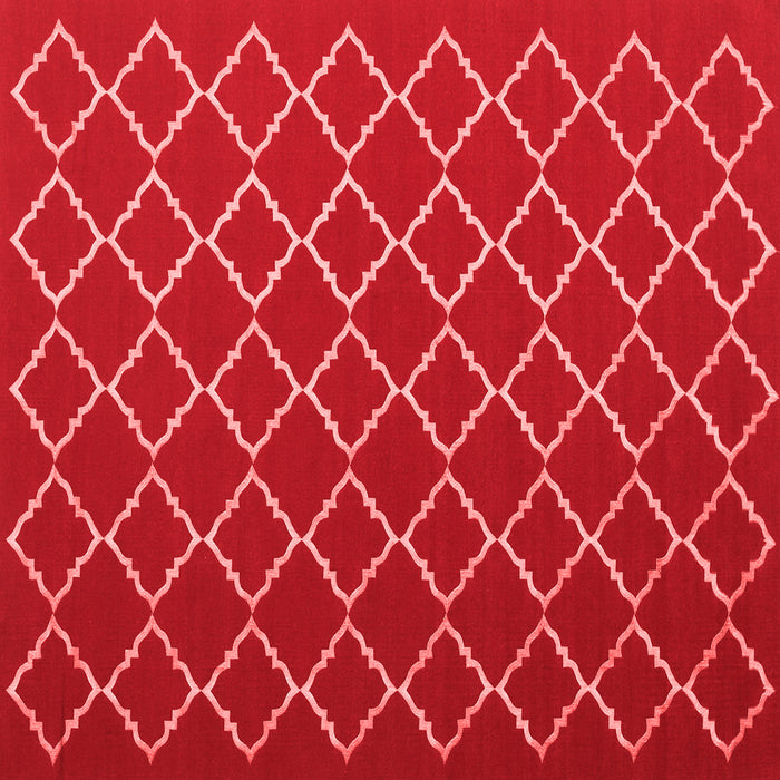Machine Washable Trellis Red Modern Rug, wshcon1054red