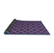 Sideview of Trellis Blue Modern Rug, con1054blu