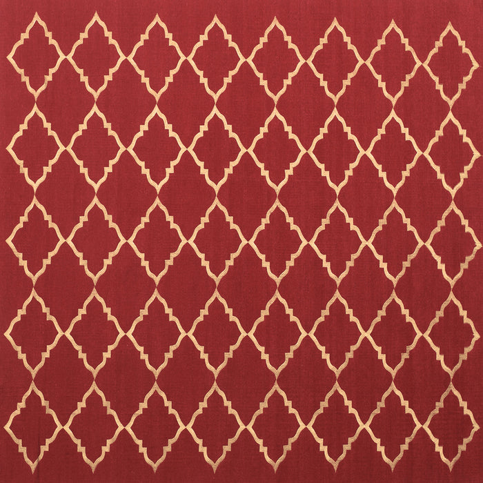 Square Machine Washable Trellis Brown Modern Rug, wshcon1054brn