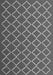 Serging Thickness of Machine Washable Trellis Gray Modern Rug, wshcon1054gry
