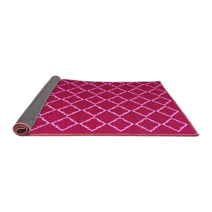 Sideview of Trellis Pink Modern Rug, con1054pnk
