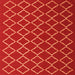 Round Machine Washable Trellis Orange Modern Area Rugs, wshcon1054org