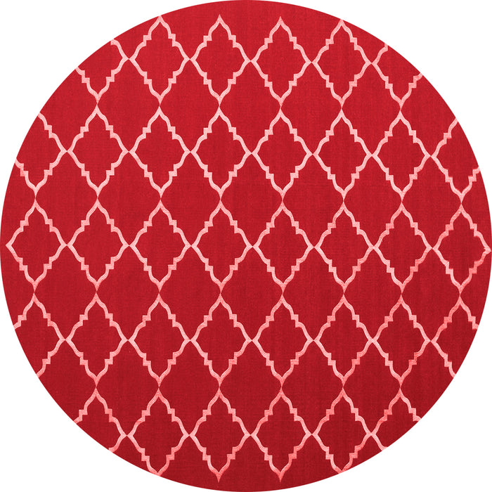 Machine Washable Trellis Red Modern Rug, wshcon1054red