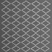 Round Machine Washable Trellis Gray Modern Rug, wshcon1054gry