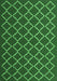 Machine Washable Trellis Emerald Green Modern Area Rugs, wshcon1054emgrn