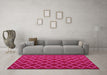 Machine Washable Trellis Pink Modern Rug in a Living Room, wshcon1054pnk