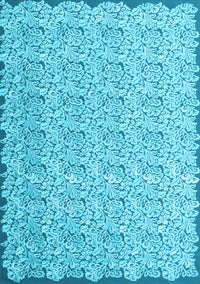 Abstract Light Blue Contemporary Rug, con1055lblu