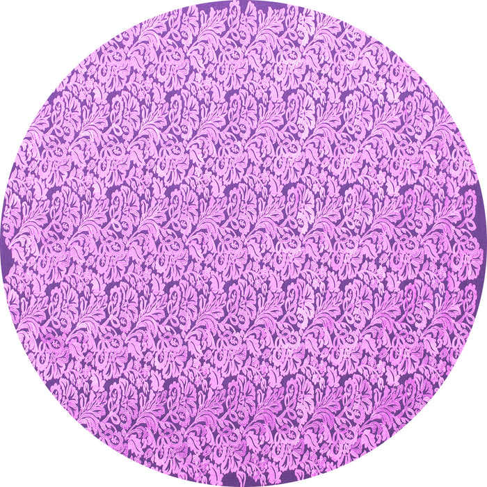 Round Machine Washable Abstract Pink Contemporary Rug, wshcon1055pnk
