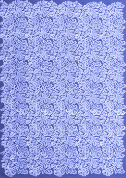 Abstract Blue Contemporary Rug, con1055blu