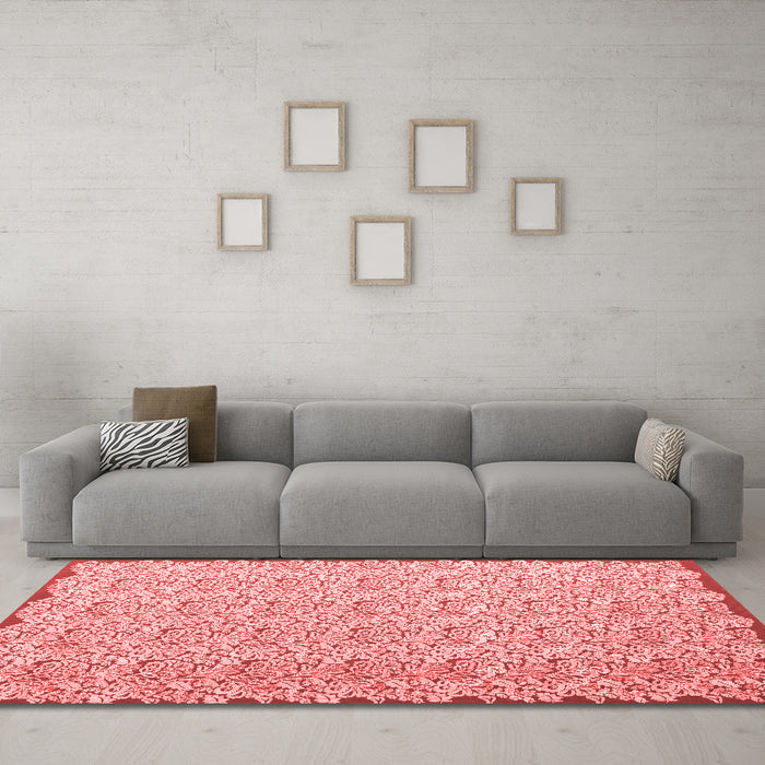 Contemporary Red Washable Rugs
