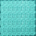 Square Abstract Turquoise Contemporary Rug, con1055turq