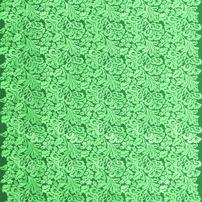 Serging Thickness of Machine Washable Abstract Green Contemporary Area Rugs, wshcon1055grn
