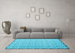 Machine Washable Abstract Light Blue Contemporary Rug in a Living Room, wshcon1055lblu