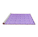 Sideview of Machine Washable Abstract Purple Contemporary Area Rugs, wshcon1055pur