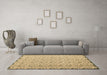 Machine Washable Abstract Brown Contemporary Rug in a Living Room,, wshcon1055brn