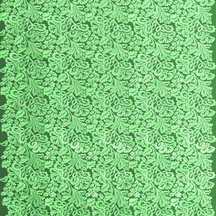 Machine Washable Abstract Emerald Green Contemporary Area Rugs, wshcon1055emgrn