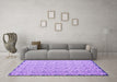 Machine Washable Abstract Purple Contemporary Area Rugs in a Living Room, wshcon1055pur