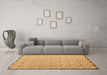 Machine Washable Abstract Orange Contemporary Area Rugs in a Living Room, wshcon1055org