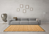 Machine Washable Abstract Orange Contemporary Rug, wshcon1055org