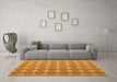 Machine Washable Abstract Orange Contemporary Area Rugs in a Living Room, wshcon1056org