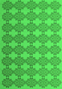 Abstract Green Contemporary Rug, con1056grn