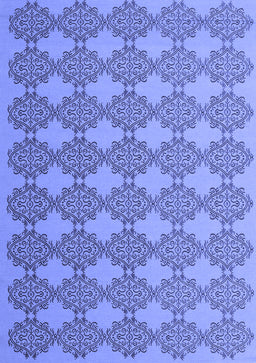 Abstract Blue Contemporary Rug, con1056blu