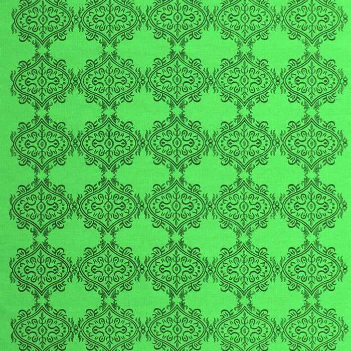 Serging Thickness of Machine Washable Abstract Green Contemporary Area Rugs, wshcon1056grn