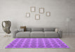 Machine Washable Abstract Purple Contemporary Area Rugs in a Living Room, wshcon1056pur