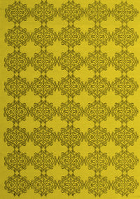 Abstract Yellow Contemporary Rug, con1056yw