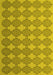 Abstract Yellow Contemporary Rug, con1056yw