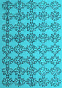 Abstract Light Blue Contemporary Rug, con1056lblu