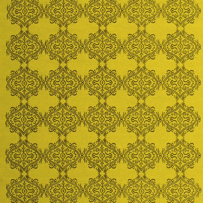 Machine Washable Abstract Yellow Contemporary Rug, wshcon1056yw