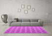 Machine Washable Abstract Pink Contemporary Rug in a Living Room, wshcon1056pnk