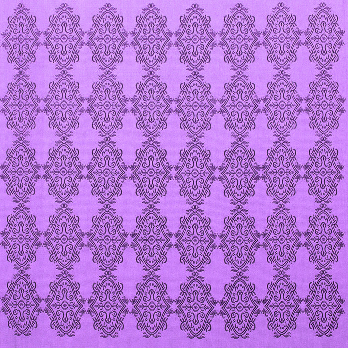 Square Machine Washable Abstract Purple Contemporary Area Rugs, wshcon1056pur