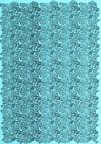 Abstract Light Blue Contemporary Rug, con1057lblu