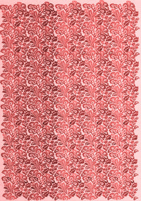 Abstract Red Contemporary Rug, con1057red