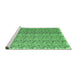 Sideview of Machine Washable Abstract Emerald Green Contemporary Area Rugs, wshcon1057emgrn