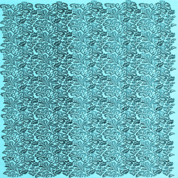 Square Machine Washable Abstract Light Blue Contemporary Rug, wshcon1057lblu