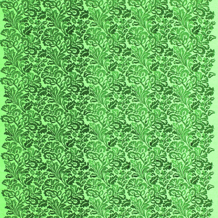 Serging Thickness of Machine Washable Abstract Green Contemporary Area Rugs, wshcon1057grn