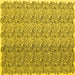 Square Machine Washable Abstract Yellow Contemporary Rug, wshcon1057yw