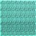 Square Machine Washable Abstract Turquoise Contemporary Area Rugs, wshcon1057turq