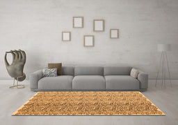 Machine Washable Abstract Orange Contemporary Area Rugs in a Living Room, wshcon1057org