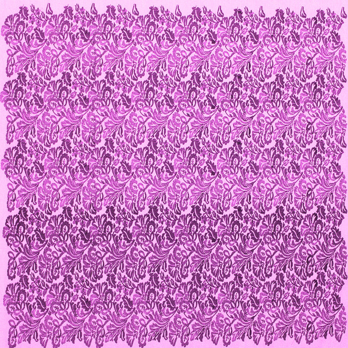 Square Abstract Pink Contemporary Rug, con1057pnk