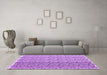 Machine Washable Abstract Purple Contemporary Area Rugs in a Living Room, wshcon1057pur