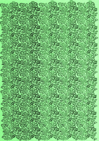 Abstract Emerald Green Contemporary Rug, con1057emgrn